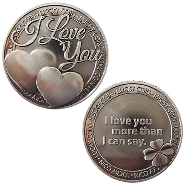 Anpassade ord Romance Par Collection Art Gifts Souvenir Coin