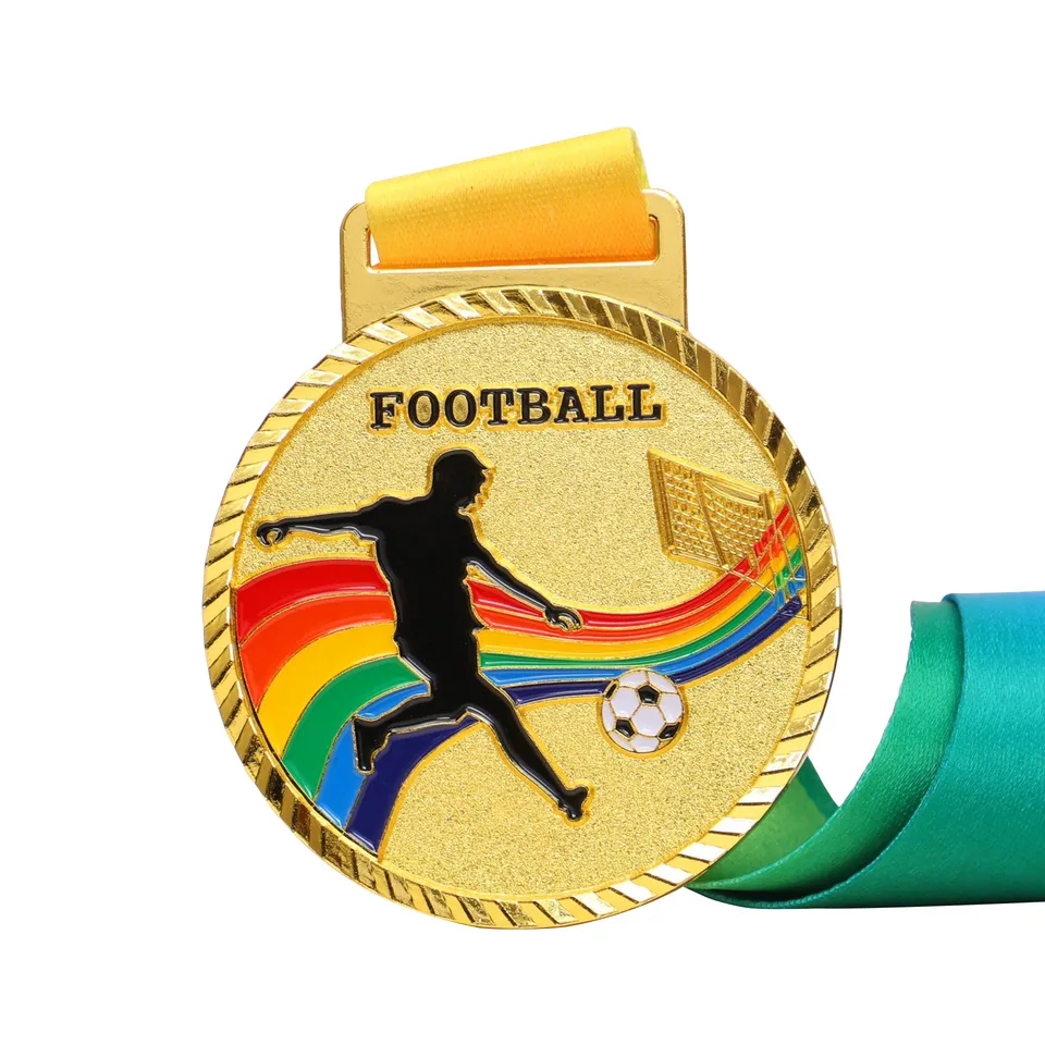 Anpassad graverbar fotbollsmedalj