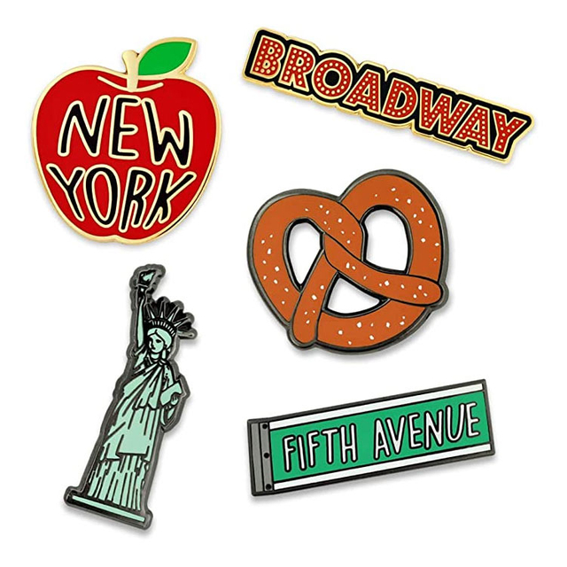 Silver grossist New York Souvenir Emalj Lapel Pin