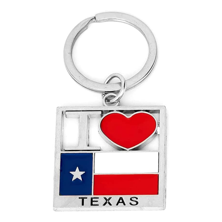 Custom Texas Souvenir Nyckelring Metalic