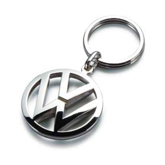 Custom Volkswagen Metal Nyckelring Nyckelring Silver VW Logotyp
