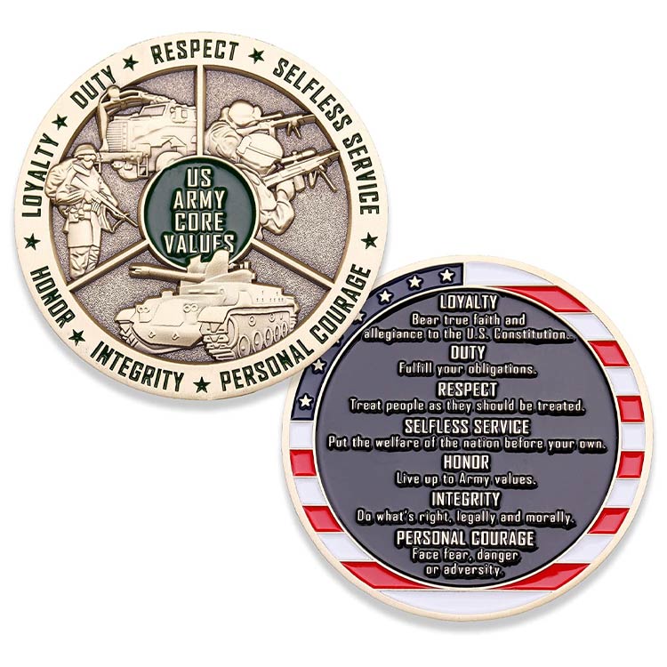 Anpassat US Air Force Challenge-mynt färgat F-35 Lightning II Fighter Jet Military Coin