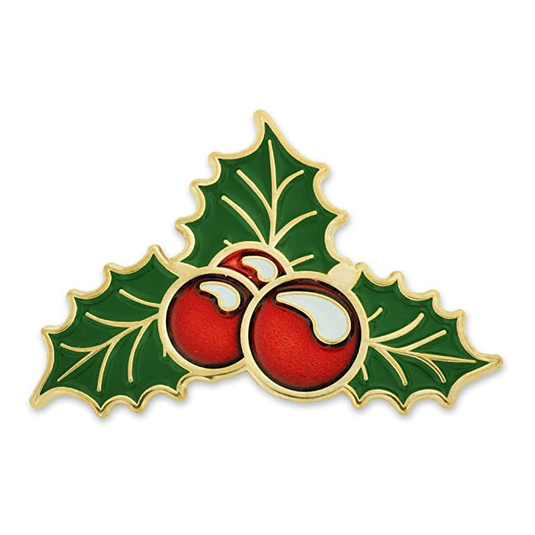 Anpassad aluminium mjuk emalj Christmas Lapel Pin Holiday Celebration Pin