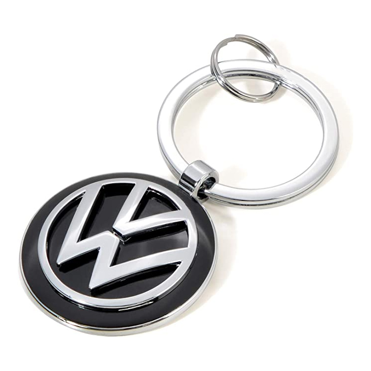 Custom Volkswagen Metal Nyckelring Nyckelring Silver VW Logotyp