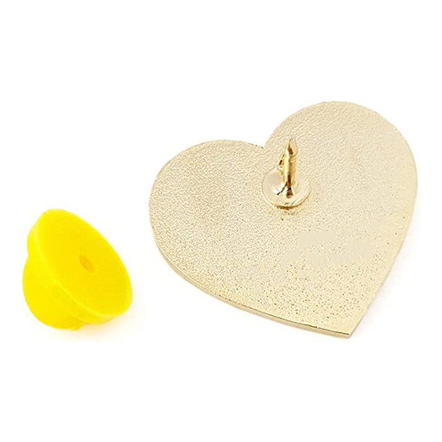 Anpassad rosa röd glitter alla hjärtans dag hjärta emalj slagnål