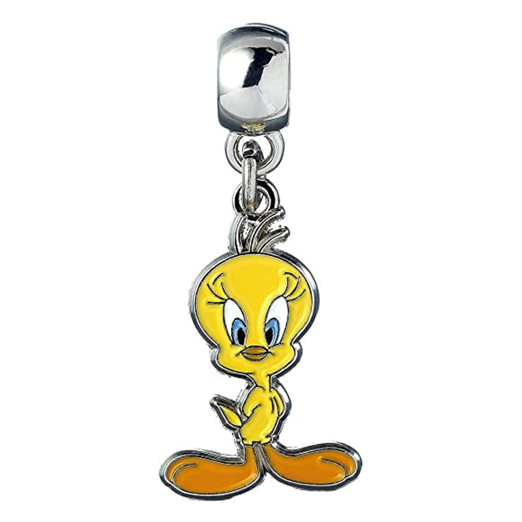 Anpassad söt metall Tweety Bird Emalj nyckelring